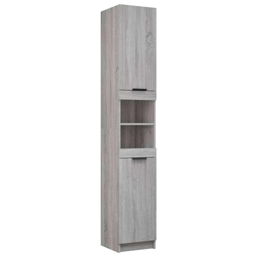 (Grey sonoma) vidaXL Bathroom Cabinet Washroom Storage Cabinet Cupboard Engineered Wood