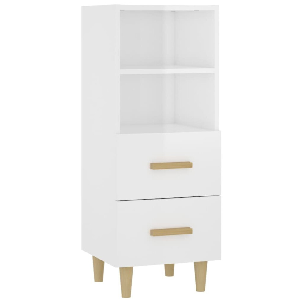 (High gloss white) vidaXL Sideboard Engineered Wood Indoor Side Cabinet Cupboard Multi Colours