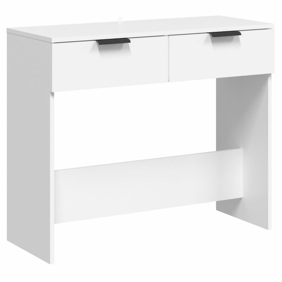 Vidaxl (White) Console Table Entryway Accent Sofa Table Hall End Table Engineered Wood White