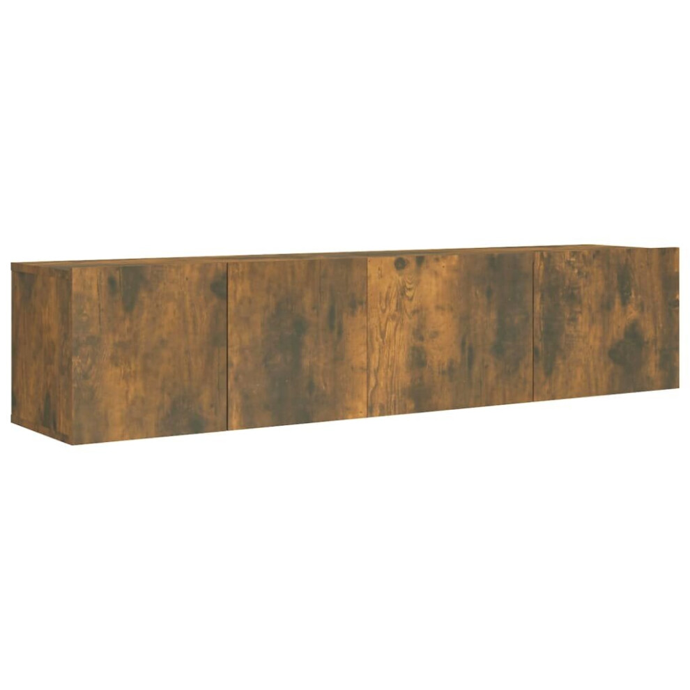 Vidaxl (Smoked Oak, 2/60 X 30 X 30 Cm (W X D X H)) Tv Cabinet Set 3 Piece Tv Stand Tv Unit Media Cabinet Engineered Wood