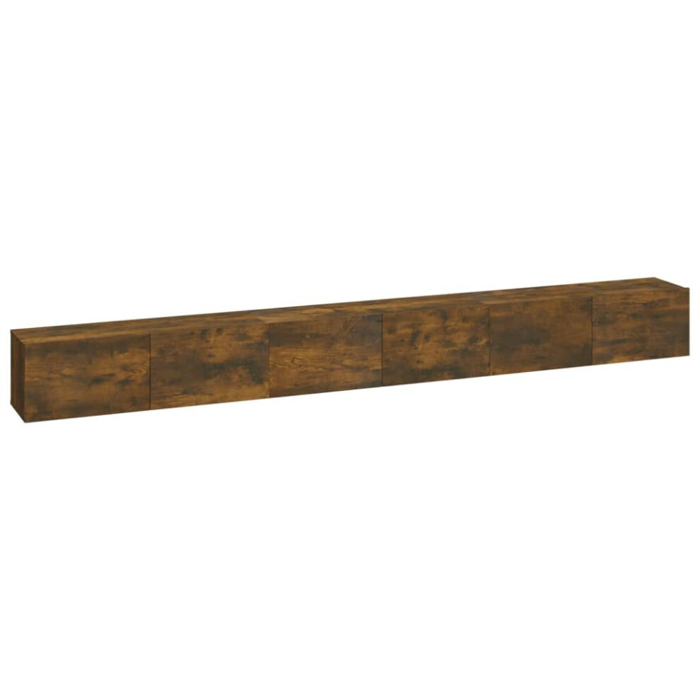 Vidaxl (Smoked Oak, 3/100 X 30 X 30 Cm (L X W X H)) Tv Cabinet Set 3 Piece Tv Stand Tv Unit Media Cabinet Engineered Wood