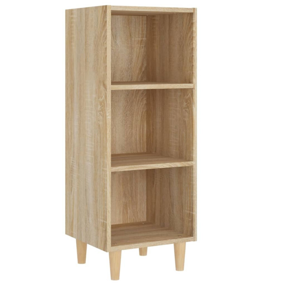 vidaXL - Sideboard - 3 Shelf - Sonoma Oak - 90 x 34.5 x 32.5cm - Brown - Image 3