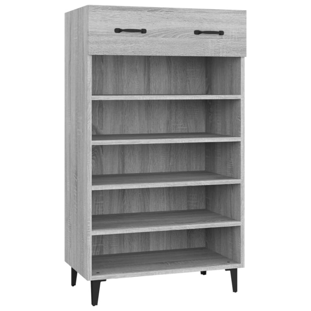 Vidaxl (Grey Sonoma) Shoe Cabinet Engineered Wood Indoor Shoe Storage Rack Multi Colours