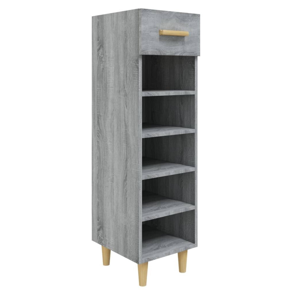 Vidaxl ( Sonoma) Shoe Cabinet Engineered Wood Indoor Shoe Storage Rack Multi Colours Grey