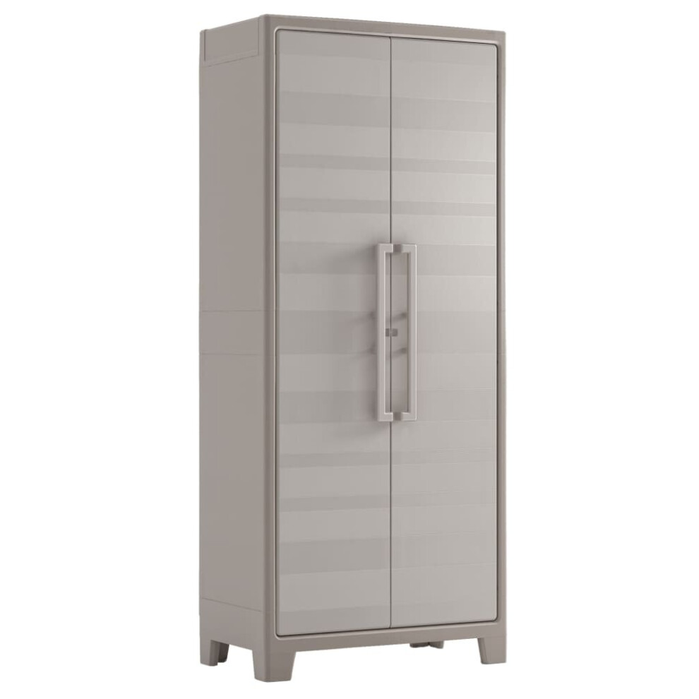 Keter Storage Cabinet with shelves Beige and Brown 182 cm Cupboard Organiser