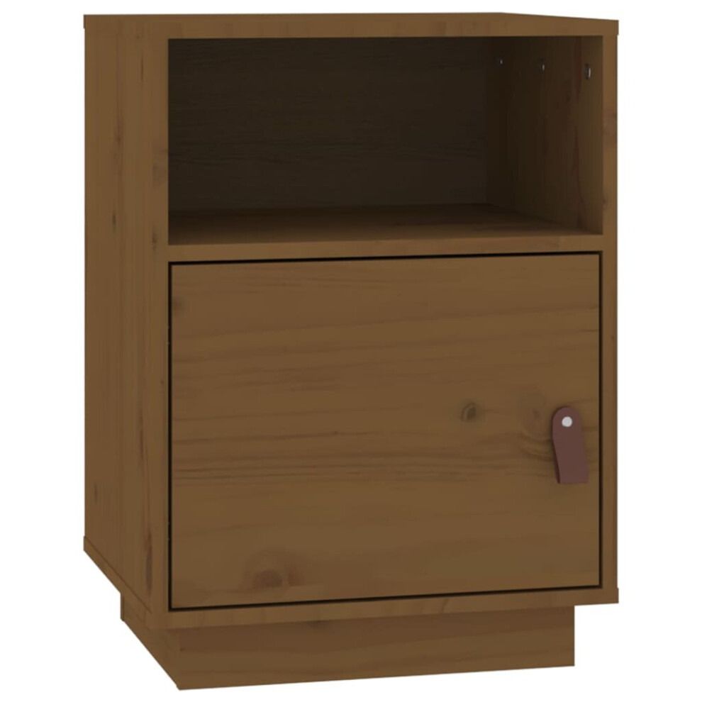 (Honey brown, 1) vidaXL 1/2x Solid Wood Pine Bedside Cabinet Nightstand End Table Multi Colours