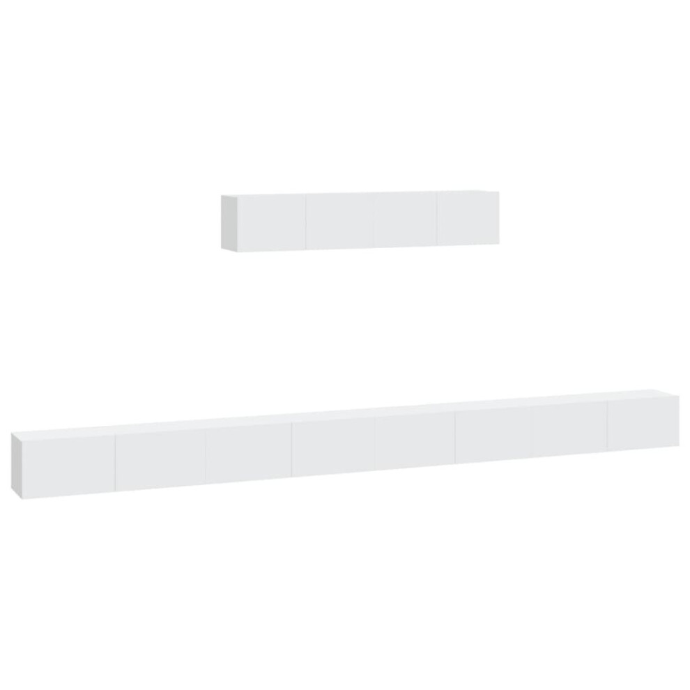 Vidaxl (, 4) 8X Tv Cabinets Chipboard Living Room Furniture Tv Unit Multi Colours White