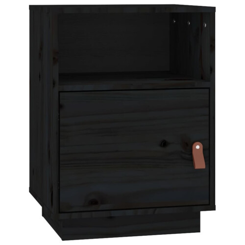 VidaXL (Black, 1) vidaXL 1/2x Solid Wood Pine Bedside Cabinet Nightstand End Table Multi Colours 1