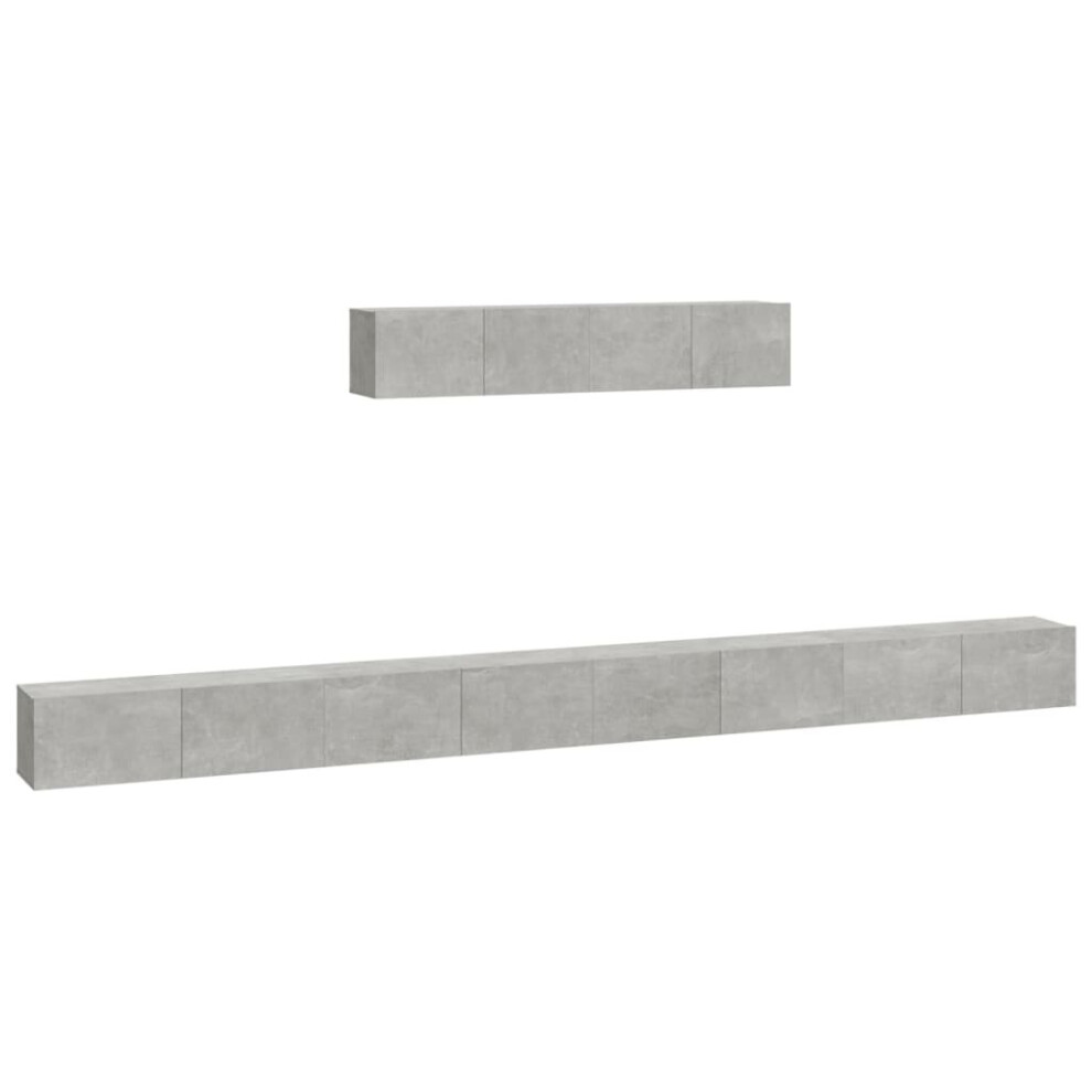 Vidaxl (Concrete 4) 8X Tv Cabinets Chipboard Living Room Furniture Tv Unit Multi Colours Grey