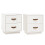 VidaXL (White, 2) vidaXL 1/2x Solid Wood Pine Bedside Cabinet Nightstand End Table Multi Colours 1
