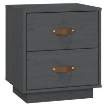 (Grey, 1) vidaXL 1/2x Solid Wood Pine Bedside Cabinet Nightstand End Table Multi Colours