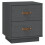 VidaXL (Grey, 1) vidaXL 1/2x Solid Wood Pine Bedside Cabinet Nightstand End Table Multi Colours 1
