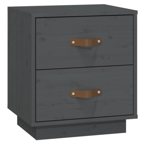 VidaXL (Grey, 1) vidaXL 1/2x Solid Wood Pine Bedside Cabinet Nightstand End Table Multi Colours