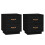 VidaXL (Black, 2) vidaXL 1/2x Solid Wood Pine Bedside Cabinet Nightstand End Table Multi Colours 1