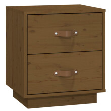 (Honey brown, 1) vidaXL 1/2x Solid Wood Pine Bedside Cabinet Nightstand End Table Multi Colours