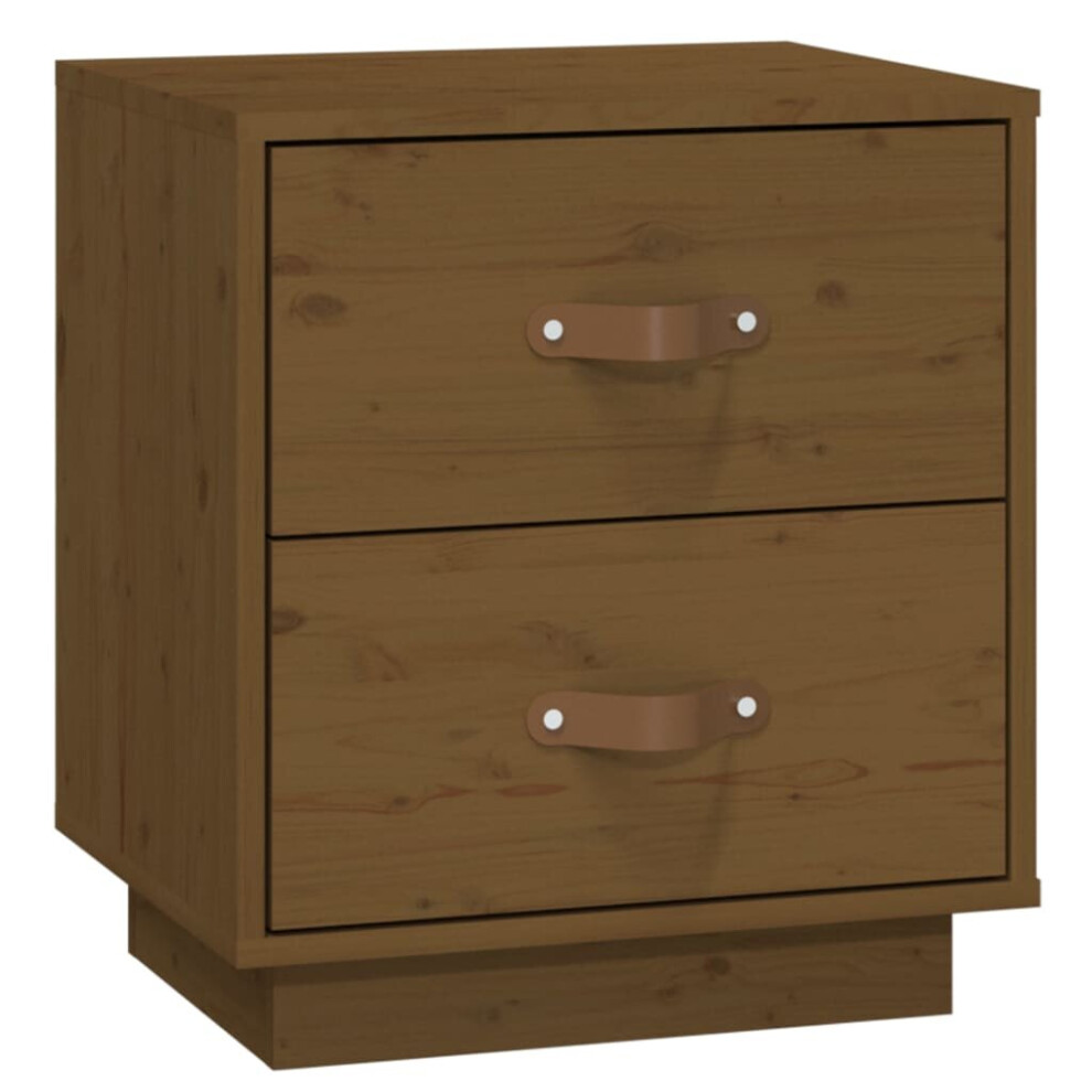 Vidaxl (Honey Brown, 1) 1/2X Solid Wood Pine Bedside Cabinet Nightstand End Table Multi Colours