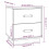 VidaXL (Black, 2) vidaXL 1/2x Solid Wood Pine Bedside Cabinet Nightstand End Table Multi Colours 2