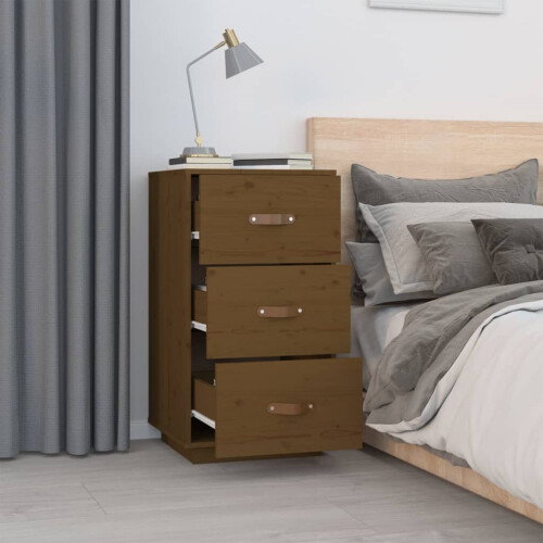 VidaXL (Honey brown) vidaXL 1/2x Solid Wood Pine Bedside Cabinet Nightstand End Table Multi Colours 2