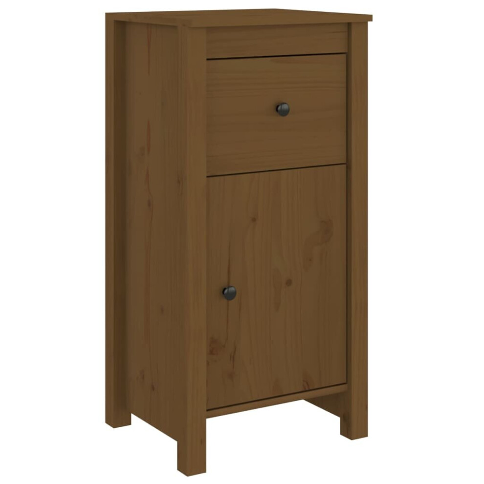 Vidaxl Solid Wood Pine Sideboard Honey Cabinet Cupboard Home Organiser Brown