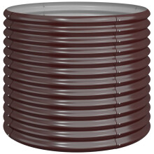 (Brown, 80 x 68 cm (Dia. x H)) vidaXL Garden Planter Flower Pot Planter Pot Powder-coated Steel Raised Bed