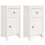 VidaXL vidaXL 2x Solid Wood Pine Sideboards White Cabinet Cupboard Home Organiser 1