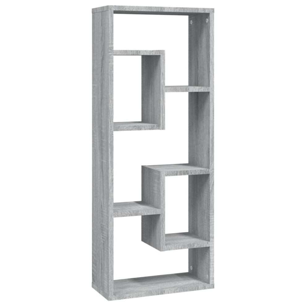 Vidaxl (Grey Sonoma) Wall Shelf Wall-Mounted Shelf Storage Display Rack Engineered Wood