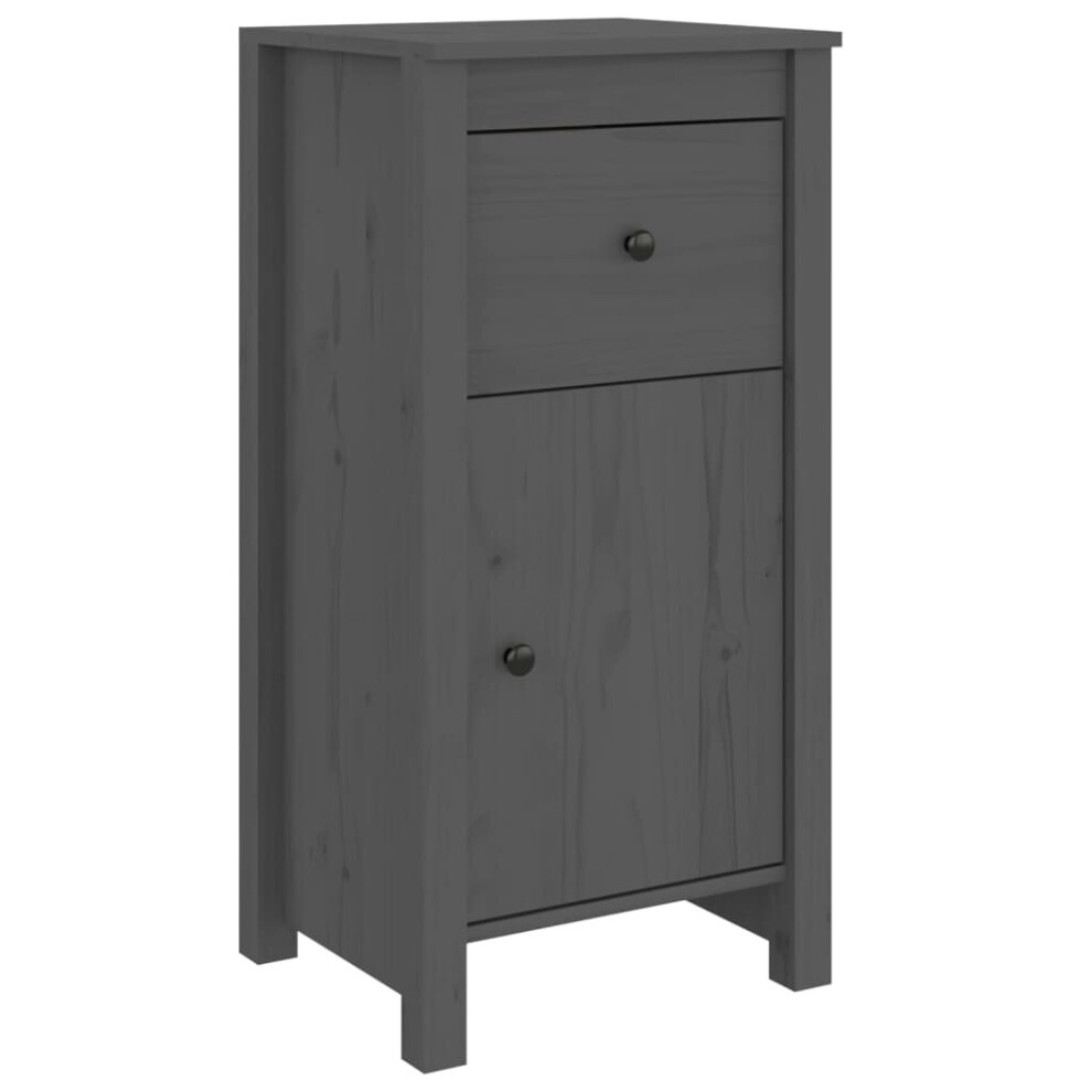 vidaXL Solid Wood Pine Sideboard Grey Side Cabinet Cupboard Home Organiser