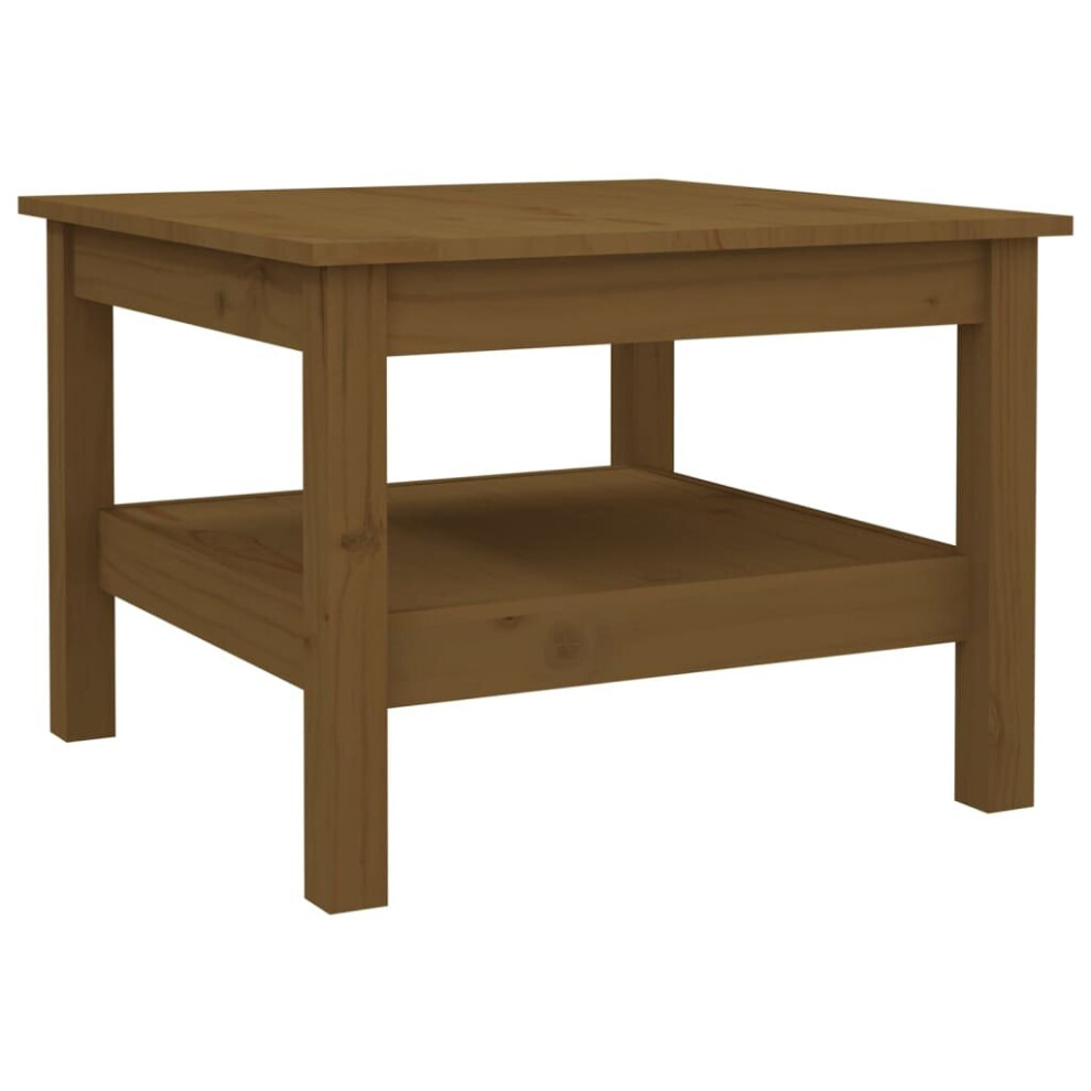 Vidaxl (Honey Brown, 55 X 55 X 40 Cm (L X W X H)) Coffee Table Dining Table Centre Accent Tea End Table Solid Wood Pine