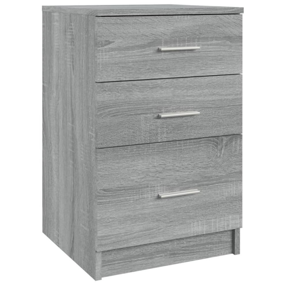 (Grey Sonoma) vidaXL Bed Cabinet Engineered Wood Nightstand End Side Table Multi Colours