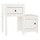 VidaXL (White, 1) vidaXL 1/2x Solid Wood Pine Bedside Cabinet End Table Cabinet Multi Colours 1