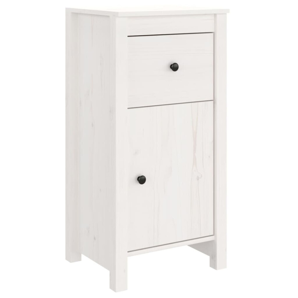 vidaXL Solid Wood Pine Sideboard White Side Cabinet Cupboard Home Organiser