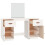 VidaXL (White) vidaXL Solid Wood Pine Dressing Table Set with a Mirror Desk Multi Colours 7
