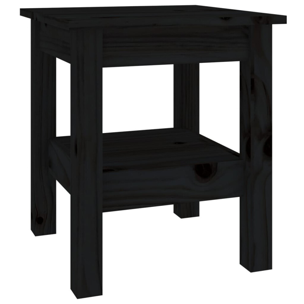 (Black, 35 x 35 x 40 cm (L x W x H)) vidaXL Solid Wood Pine Coffee Table 45x45x40 cm/55x55x40 cm Multi Colours