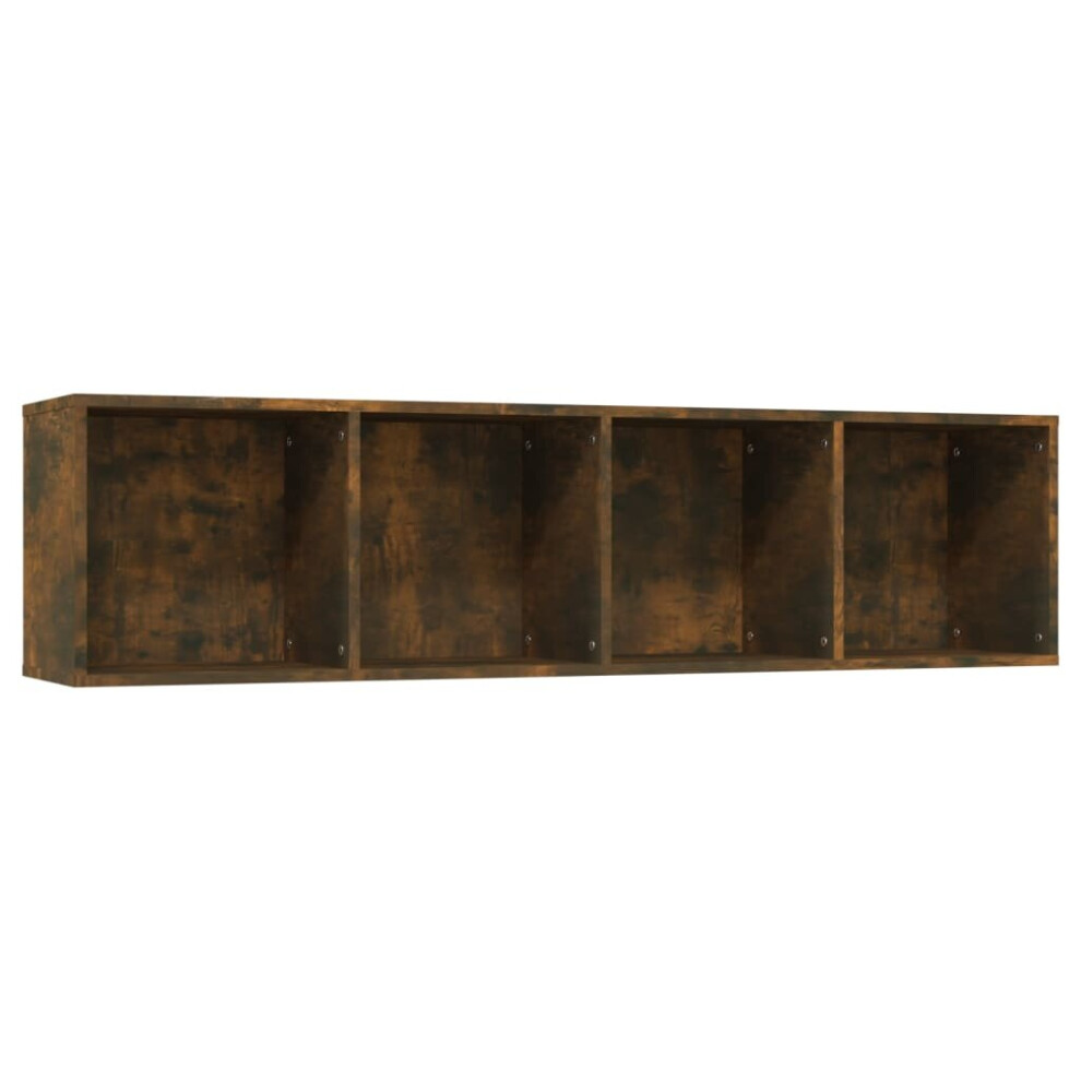 Vidaxl (Smoked Oak) Book Cabinet/Tv Cabinet Living Room Wall Shelf Book Stand Wall Rack