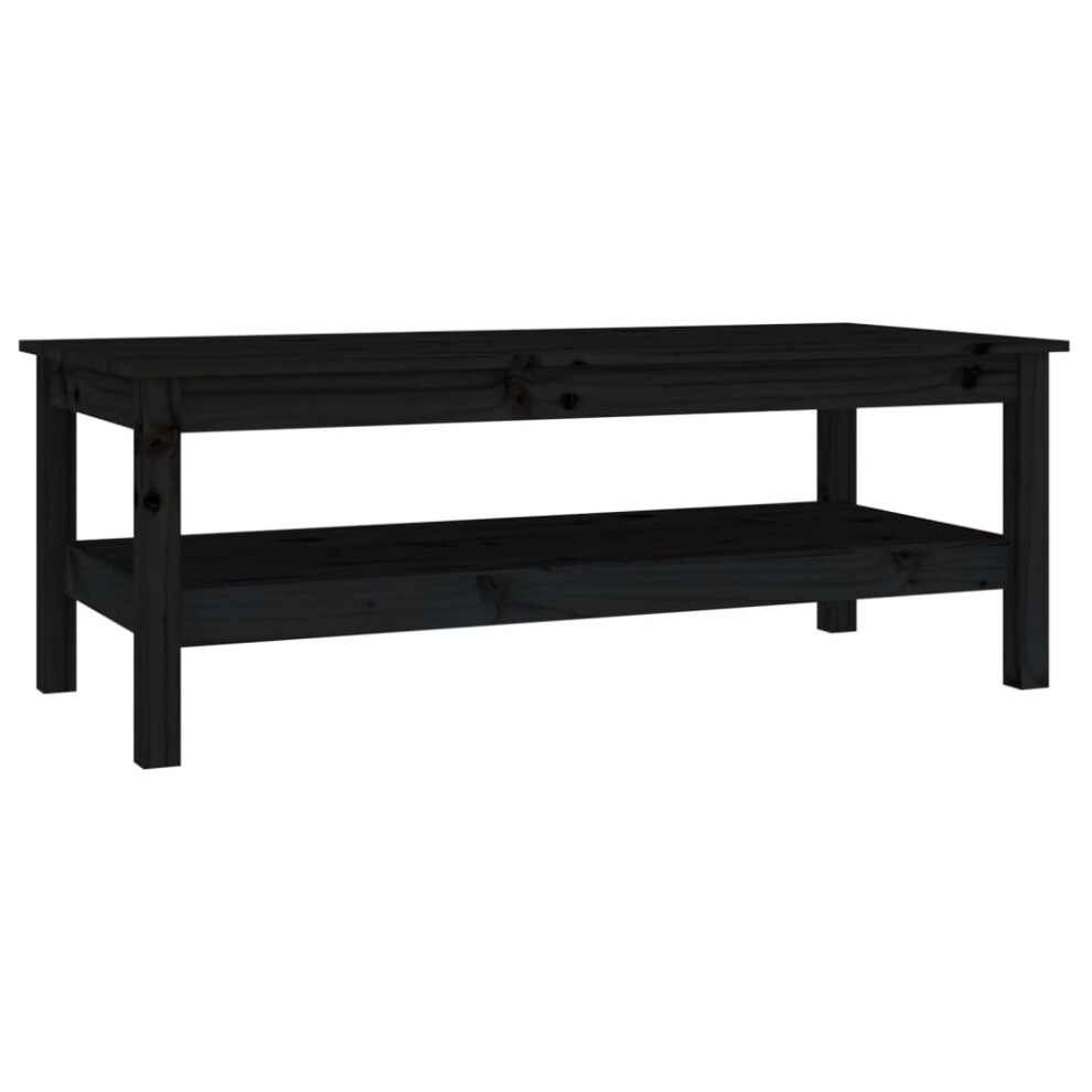 (Black, 110 x 50 x 40 cm (L x W x H)) vidaXL Solid Wood Pine Coffee Table 45x45x40 cm/55x55x40 cm Multi Colours