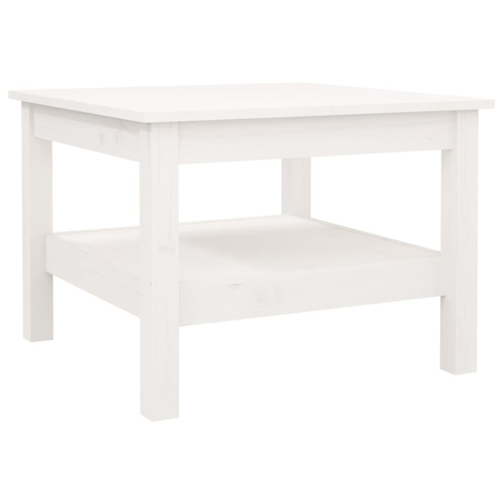 (White, 55 x 55 x 40 cm (L x W x H)) vidaXL Solid Wood Pine Coffee Table 45x45x40 cm/55x55x40 cm Multi Colours