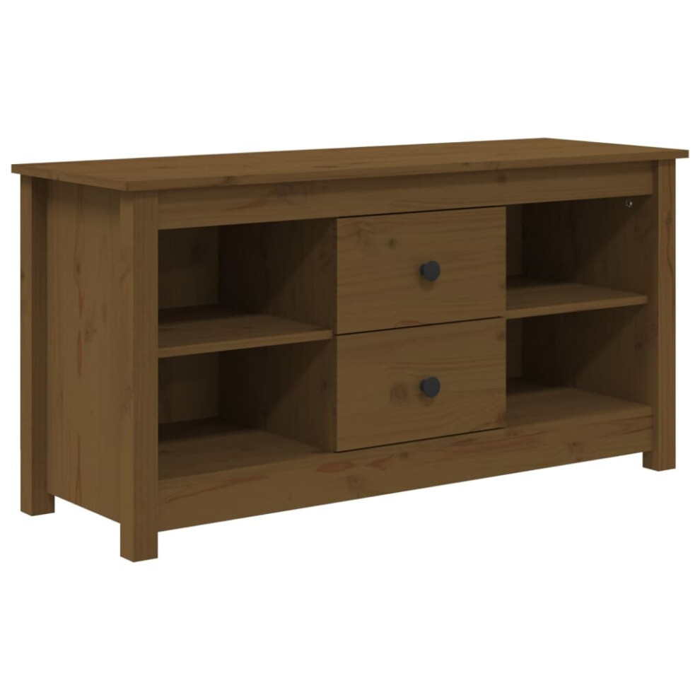 Vidaxl (Honey ) Solid Wood Pine Tv Cabinet Tv Console Media Unit Cabinet Multi Colours Brown