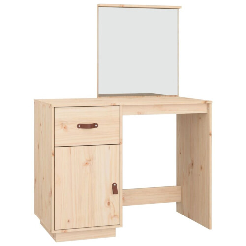 VidaXL (Brown) vidaXL Solid Wood Pine Dressing Table Wooden Desk Cosmetic Table Multi Colours