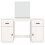 VidaXL (White) vidaXL Solid Wood Pine Dressing Table Set with a Mirror Desk Multi Colours 6