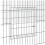 VidaXL vidaXL 3-Panel Rabbit Cage 325x109x54 cm Galvanised Iron Rabbit Enclosure 6