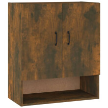 (Smoked oak) vidaXL Wall Cabinet Hanging Storage Cabinet Wall Cupboard Engineered Wood