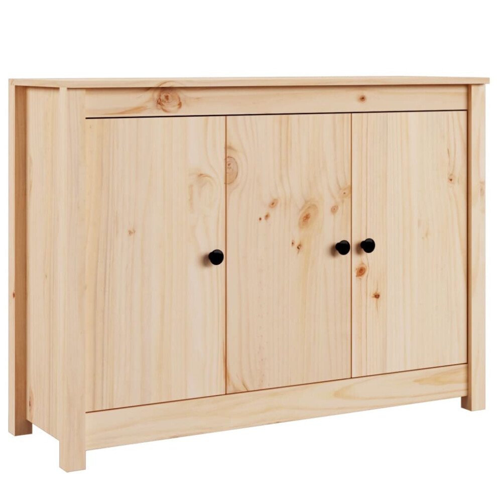 (Brown) vidaXL Solid Wood Pine Sideboard Side Cabinet Home Organiser Multi Colours
