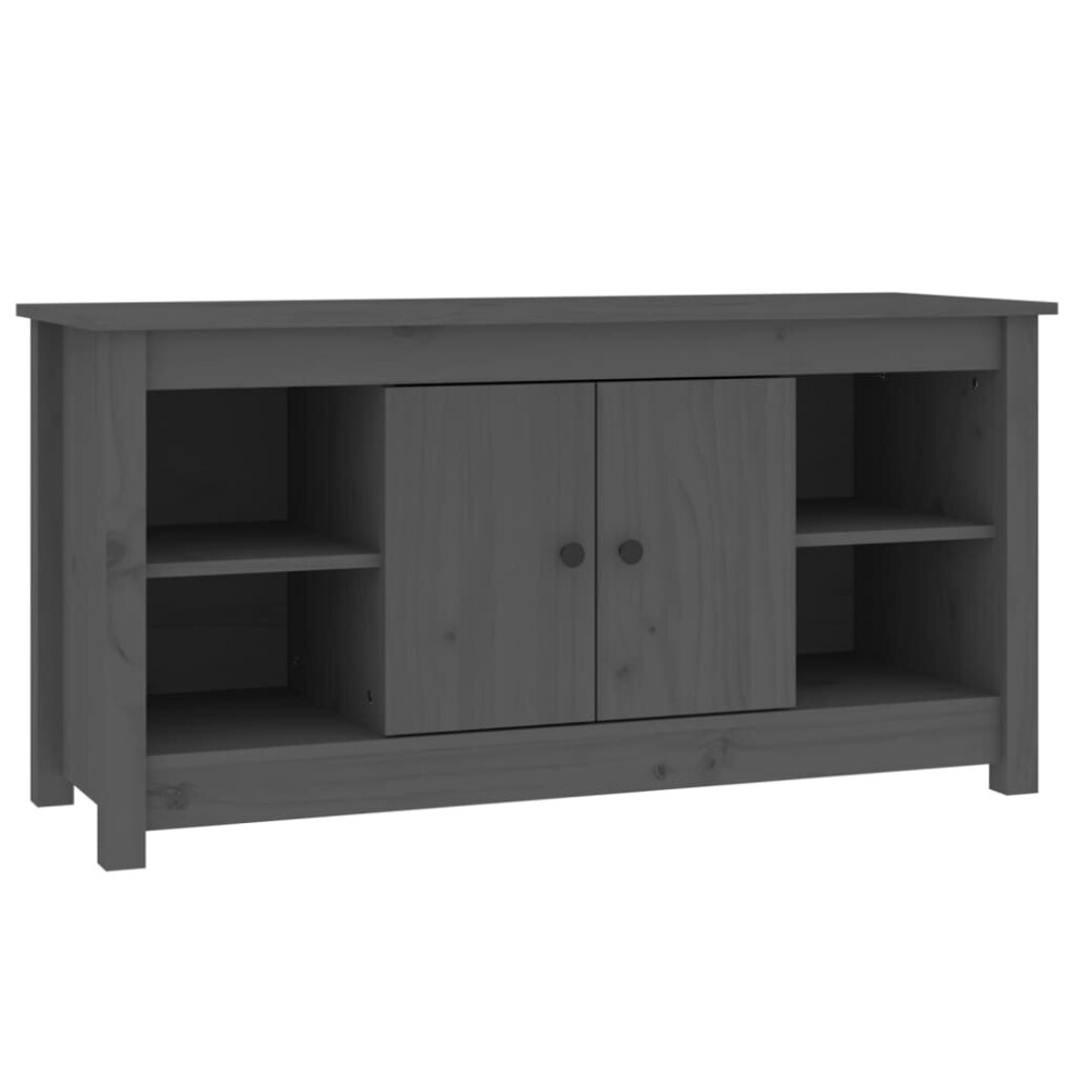 (Grey) vidaXL Solid Wood Pine TV Cabinet TV Console Media Unit Cabinet Multi Colours