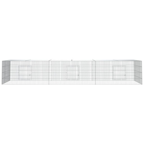 VidaXL vidaXL 3-Panel Rabbit Cage 325x109x54 cm Galvanised Iron Rabbit Enclosure 2