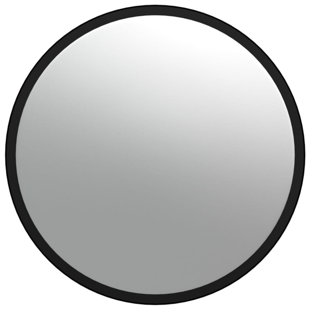 vidaXL Indoor Convex Traffic Mirror Black Acrylic Traffic Security Road Safety