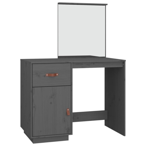 VidaXL (Grey) vidaXL Solid Wood Pine Dressing Table Wooden Desk Cosmetic Table Multi Colours