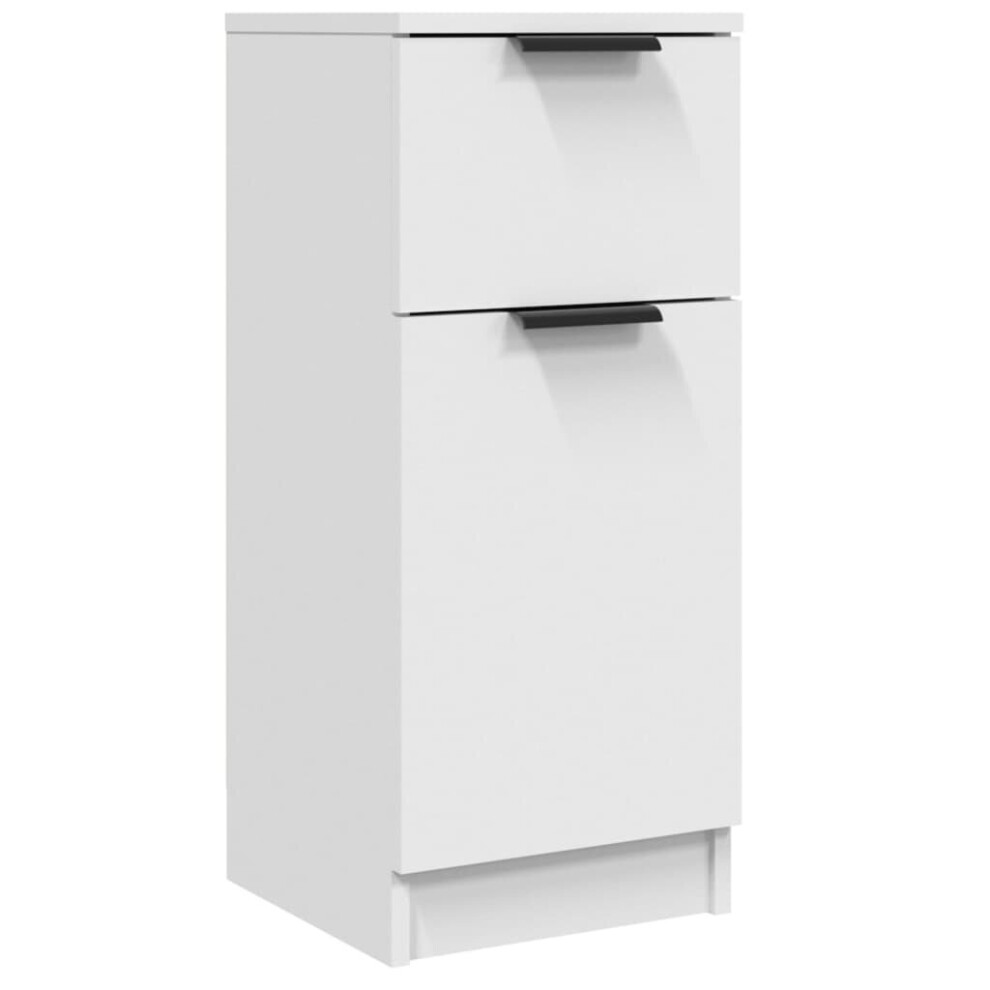 Vidaxl (White, 1) Sideboard Cabinet Home Organiser Cupboard Side Cabinet Engineered Wood