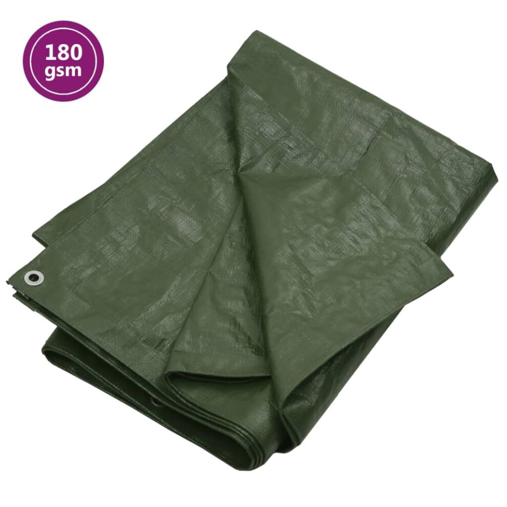 (Green, 180 g/mÂ² 3 x 6 m (W x L)) vidaXL Tarpaulin HDPE Tarp Ground Sheet Covering Multi Colours/Sizes/Models