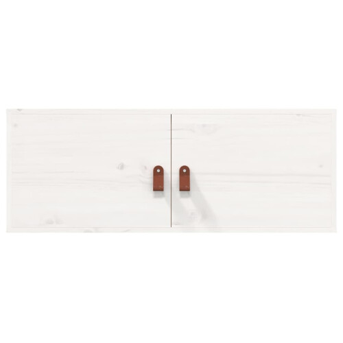 VidaXL (White, 1) vidaXL Wall Cabinet Hanging Storage Cabinet Wall Cupboard Solid Wood Pine 2