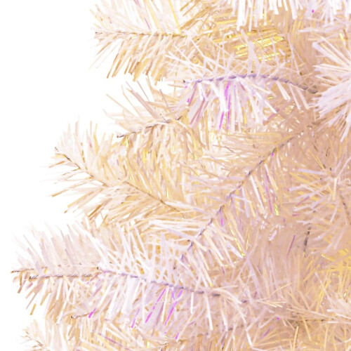 VidaXL (White, 180 cm) vidaXL Artificial Christmas Tree with Iridescent Tips Green PVC Multi Sizes 2